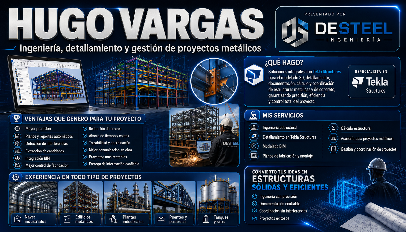 Servicios de ingenieria y Tekla Structures DESTEEL