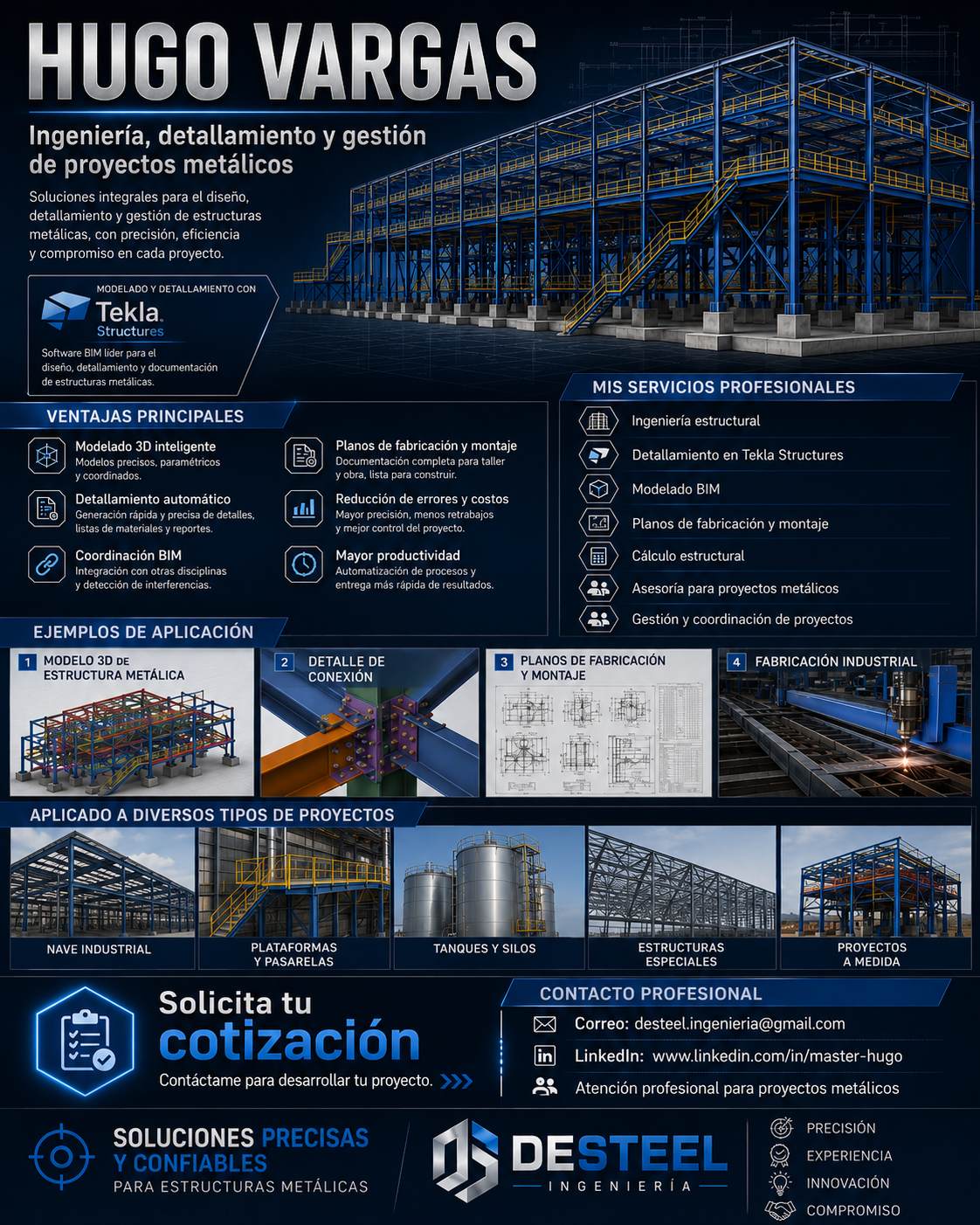 Contacto profesional DESTEEL